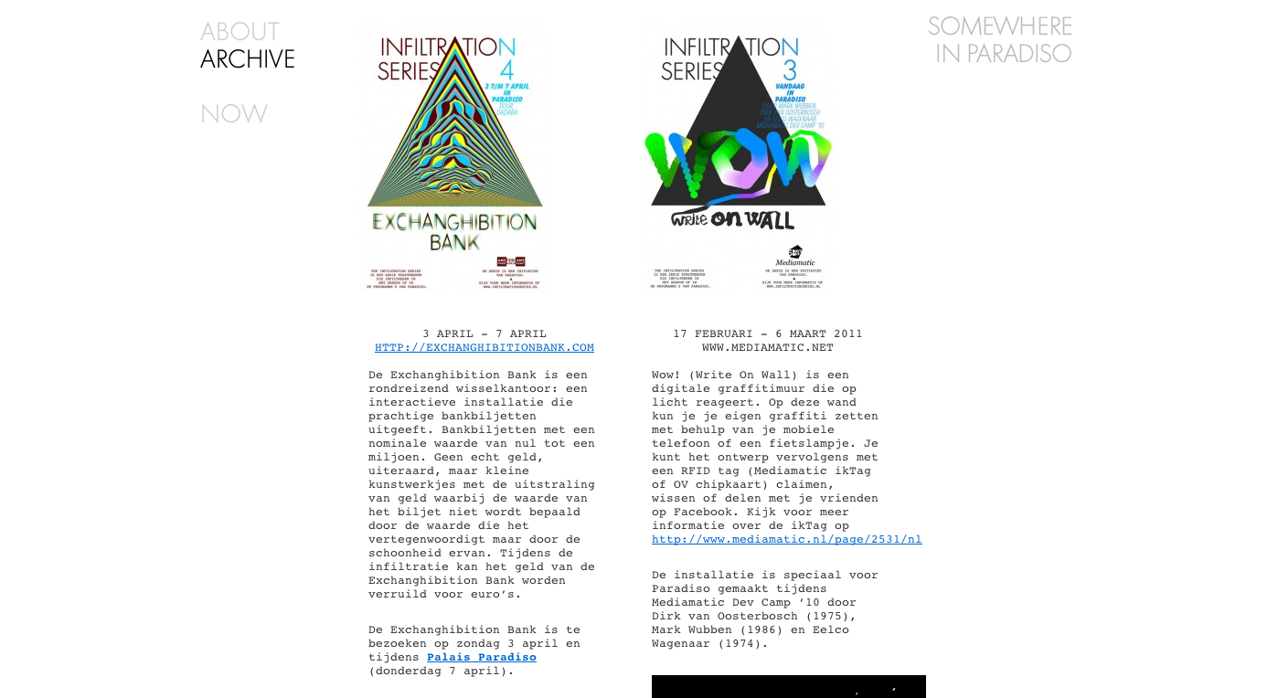 Paradiso Infiltration Series